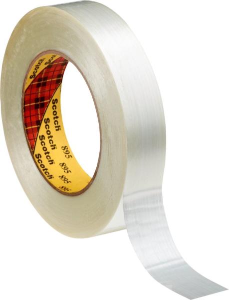 3M™ 895 Filamentklebeband 25mm x 50m transparent längsverstärkt 0,15mm dick